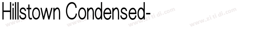 Hillstown Condensed字体转换
